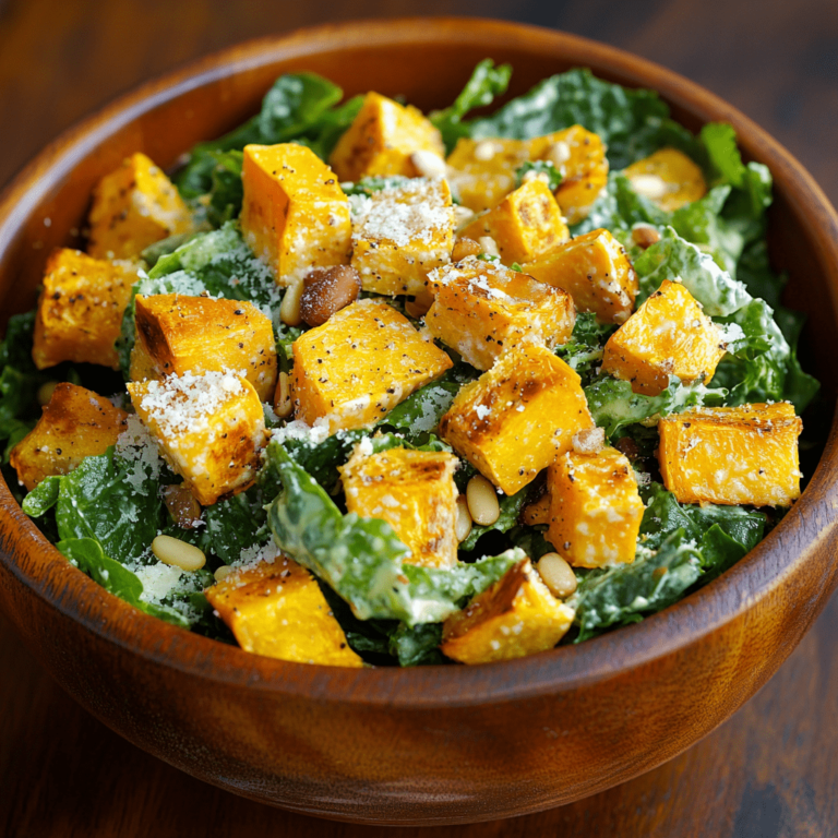 Autumn Caesar Salad with Delicata Squash Croutons Recipe