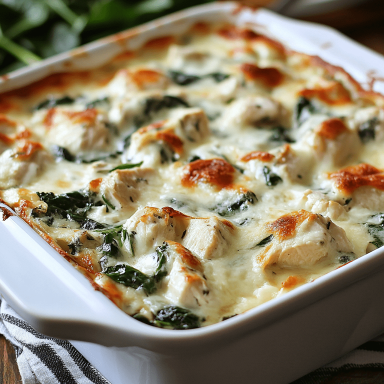 Chicken and Spinach Casserole with Cream Cheese