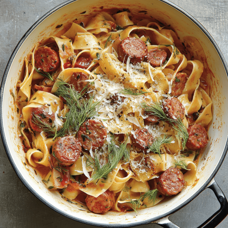 Creamy Calabrian Chili Pappardelle with Sausage & Fennel Recipe